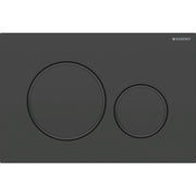 Geberit Sigma20 Round WC Dual Flush Plate - Matt Black / Black - 115.882.16.1 by Geberit (Geberit-115.882.16.1)