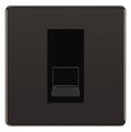 BG Screwless Black Nickel Single RJ11 Telephone Socket FBNRJ111 - Black Insert