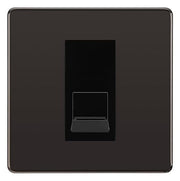 BG Screwless Black Nickel Single RJ11 Telephone Socket FBNRJ111 - Black Insert by British General (BG-FBNRJ111B)