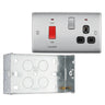 BG Nexus Brushed Steel 45A Switched Socket and Cooker Control Unit NBS70B with 35mm Steel Back Box