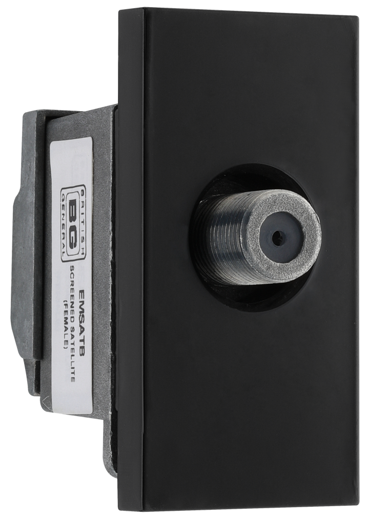 Euro Module Cable Entry BG EMSATB Black 1 Module Euro Module Screened – Kent Traders