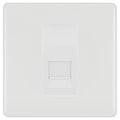 BG White Moulded Single Secondary Telephone Socket, Screw Terminal - White Insert