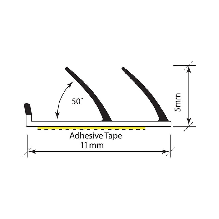 Astroflame ASP Seal - Twin Fin (White - 2100mm length)