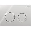 Geberit Omega20 Round WC Dual Flush Plate - Matt & Gloss Chrome - 115.085.KH.1