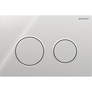 Geberit Omega20 Round WC Dual Flush Plate - Matt & Gloss Chrome - 115.085.KH.1 by Geberit (Geberit-115.085.KH.1)