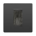 BG Evolve Black Chrome Screwless Single 1 Gang Brush Cable Entry