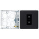 BG Evolve Matt Black 1 Gang 200W Trailing Edge Secondary Touch Dimmer PCDMBTDS1B with 25mm Steel Back Box