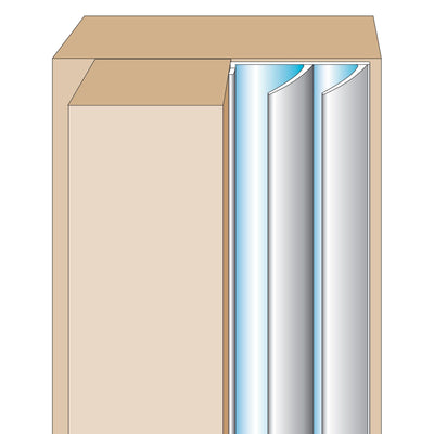 Astroflame ASP Seal - Twin Fin (White - 2100mm length) by Astroflame (Astro-AFASPTF/WHT)