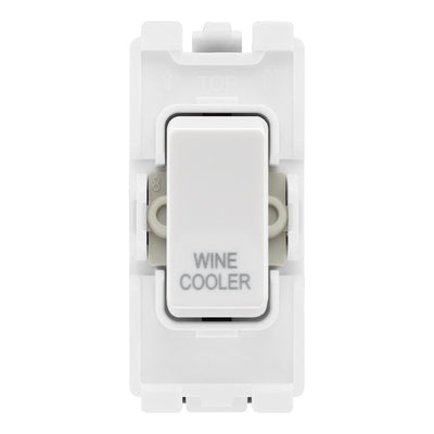 BG RRWCW White 20A DP Appliance Grid Switch Labelled Wine Cooler by British General (BG-RRWCW+R30)