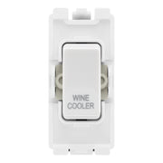 BG RRWCW White 20A DP Appliance Grid Switch Labelled Wine Cooler by British General (BG-RRWCW+R30)
