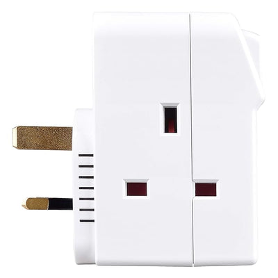 Masterplug MSWRG3 13amp 3 Socket Surge Protected Adaptor - White