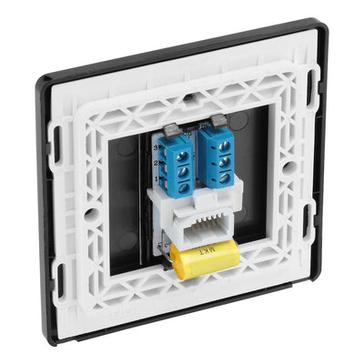 BG Evolve Polished Copper 1 Gang Master Telephone Socket PCDCPBTM1B with 25mm Steel Back Box