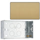 BG Evolve Satin Brass Double Blank Plate PCDSB95B with 35mm Steel Back Box