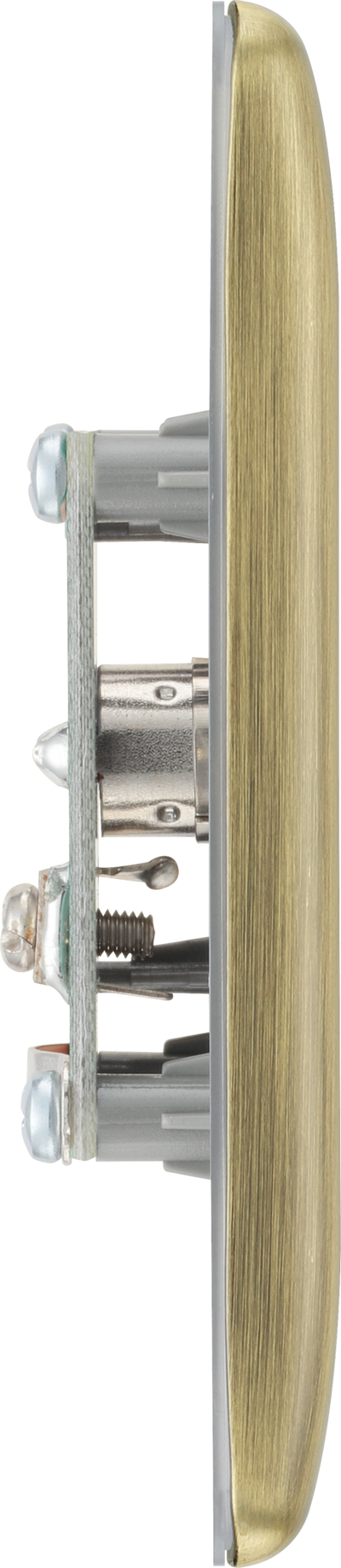 BG NAB60 Nexus Metal Antique Brass 1 Gang Co-Axial Socket by British General (BG-NAB60-2)