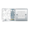 BG Nexus Polished Chrome Double Master Telephone Socket NPCBTM2 with 35mm Steel Back Box