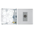 BG Screwless Brushed Steel Single Satellite Socket FBS64 with 25mm Steel Back Box
