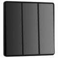 BG Evolve Black Chrome 3 Gang 2-Way 20A Edge to Edge Rocker Light Switch | PCDBC43EB