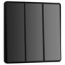 BG Evolve Black Chrome 3 Gang 2-Way 20A Edge to Edge Rocker Light Switch | PCDBC43EB by British General (BG-PCDBC43EB)