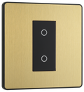BG Evolve PCDSBTDS1B Satin Brass 1 Gang 200W-Black Insert