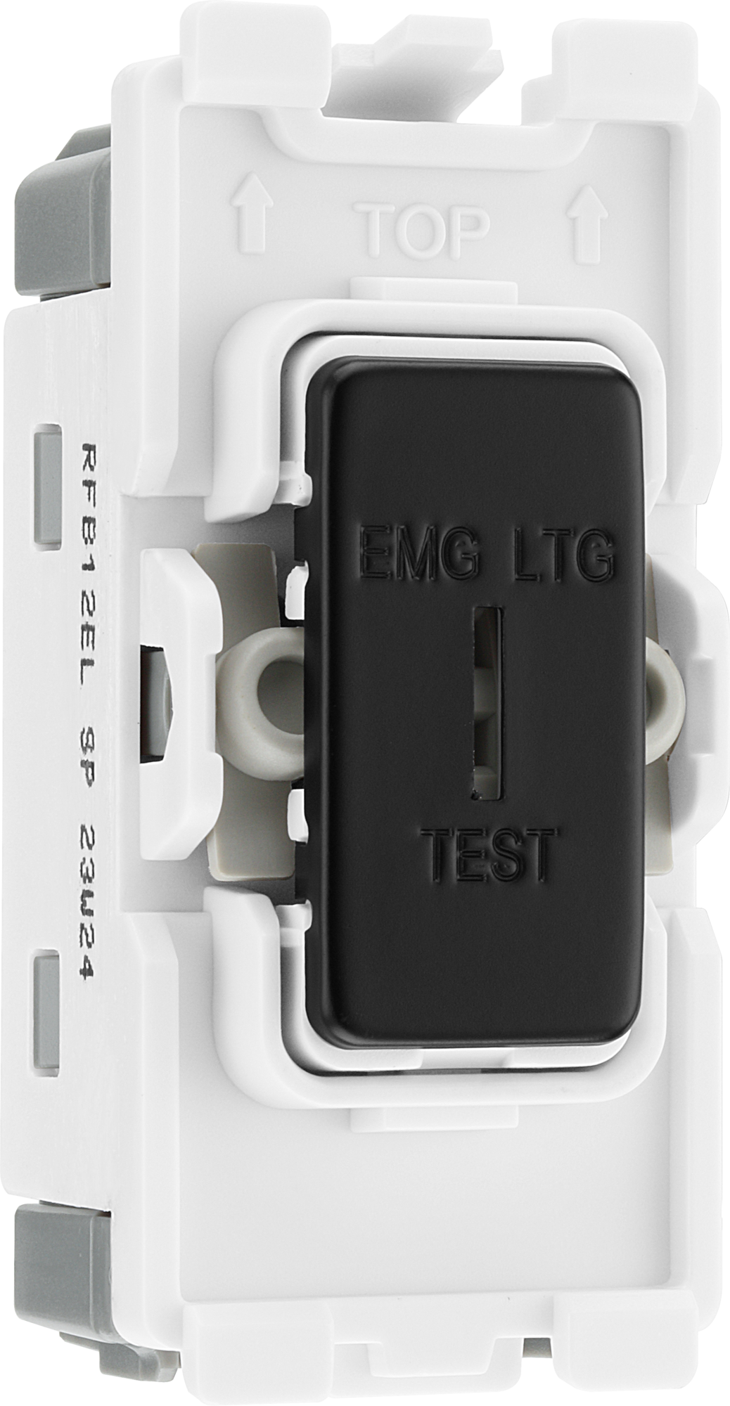 BG RFB12EL Nexus Grid Matt Black 20AX 2 Way 1 Pole EMG LTG TEST Switch ...