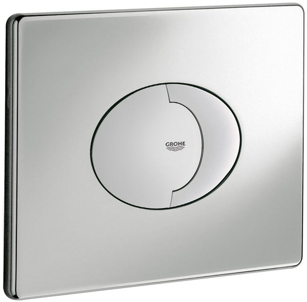 Grohe SKATE AIR Pneumatic WC Wall Plate; Horizontal; Dual Flush. Chrome