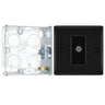 BG Nexus Matt Black Single Satellite Socket NFB64 with 25mm Steel Back Box by British General (BG-NFB64+HGS02)