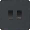 BG Evolve Matt Grey 2G Grid Switch Kit – 20A 2-Way & Retractive Press Module