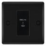 BG Nexus Metal Matt Black 20AX 2 Way Emergency Lighting Test Key Switch - Black Insert by British General