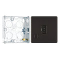 BG Screwless Black Nickel 13A Flex Unswitched Fused Connection Unit FBN55 with 25mm Steel Back Box