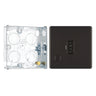 BG Screwless Black Nickel 13A Flex Unswitched Fused Connection Unit FBN55 with 25mm Steel Back Box