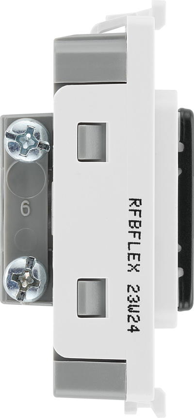 BG RFBFLEX Nexus Grid Matt Black 10mm Flex Outlet Module