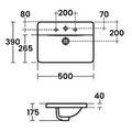 Ideal Standard Concept Cube 500mm Inset Basin With Overflow - White - E501301