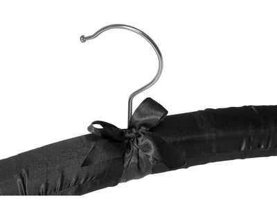 Corby Saltaire Padded Guest Hanger in Satin Black with Hook by Corby of Windsor (Corby-26834)