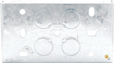 BG HGS04 2 Gang 25mm Steel Knockout Box by British General (BG-HGS04)