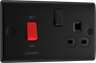 BG NFB70B Nexus Metal Matt Black 45A Switch 13A Switched Socket Cooker Control Unit by British General (BG-NFB70B-Shopify-SA_1)