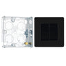 BG Screwless Matt Black Double Secondary Telephone Socket with 25mm Steel Back Box