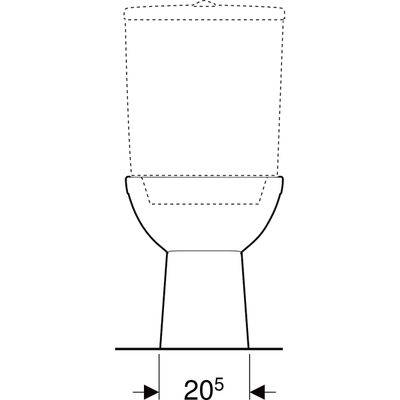Geberit Selnova Close Coupled Pan - 390x360x670mm - White - 501.040.00.6 by Geberit (Geberit-501.040.00.6)
