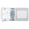 BG Evolve Brushed Steel 1G Wide Rocker Light Switch PCDBS12WW with 35mm Steel Back Box