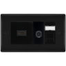 BG Nexus Matt Black Media Wall Plate TV Aerial, HDMI & CAT6 Outlet - Black Insert