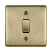 BG Nexus Metal Antique Brass 20A Double Pole Switch NAB30 by British General (BG-NEXUS-AB-20A-Double-Pole-Switch)