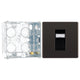 BG Screwless Black Nickel RJ45 Single Data Outlet Socket FBNRJ451 with 35mm Steel Back Box