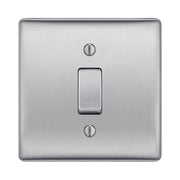 BG Nexus Metal Brushed Steel 20A Double Pole Switch NBS30 by British General (BG-NEXUS-BS-20A-Double-Pole-Switch)