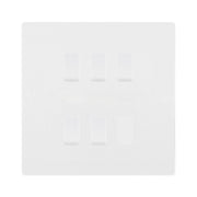 BG Evolve Pearlescent White 5 Gang Custom Grid Light Switch by British General (BG-Evolve-PW-5G-CUSTOM-LIGHT-SWITCH)