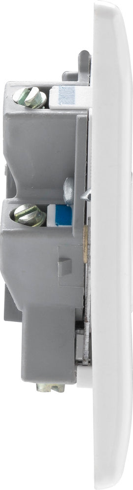 BG 854 Moulded Round Edge | White | 13A Unswitched Fused Connection Unit by British General (BG-854)