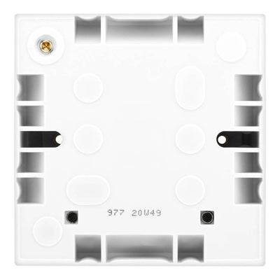 BG 977 Moulded Square Edge | White | 45mm | 1 Gang Surface Box by British General (BG-977)