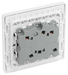 PCDBS15W Back - This Evolve Brushed Steel 10A triple pole fan isolator switch from British General provides a safe and simple method of isolating mechanical fan units.
