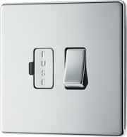 BG Electrical FPC50 Nexus Screwless Flat-Plate Switched Fused Connection Spur Unit Polished Chrome 13A by British General (BG-FPC50-Shopify-SA_1)