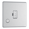 BG Electrical FBS55 Nexus Screwless Flat-Plate Unswitched Fused Connection Spur Unit Flex Output Brushed Steel 13A