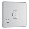 BG Electrical FBS55 Nexus Screwless Flat-Plate Unswitched Fused Connection Spur Unit Flex Output Brushed Steel 13A by British General (BG-FBS55-Shopify-SA_1)