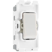 BG R12 Nexus Grid White 20A 20AX 2 Way 1 Pole Switch Module by British General (BG-R12)